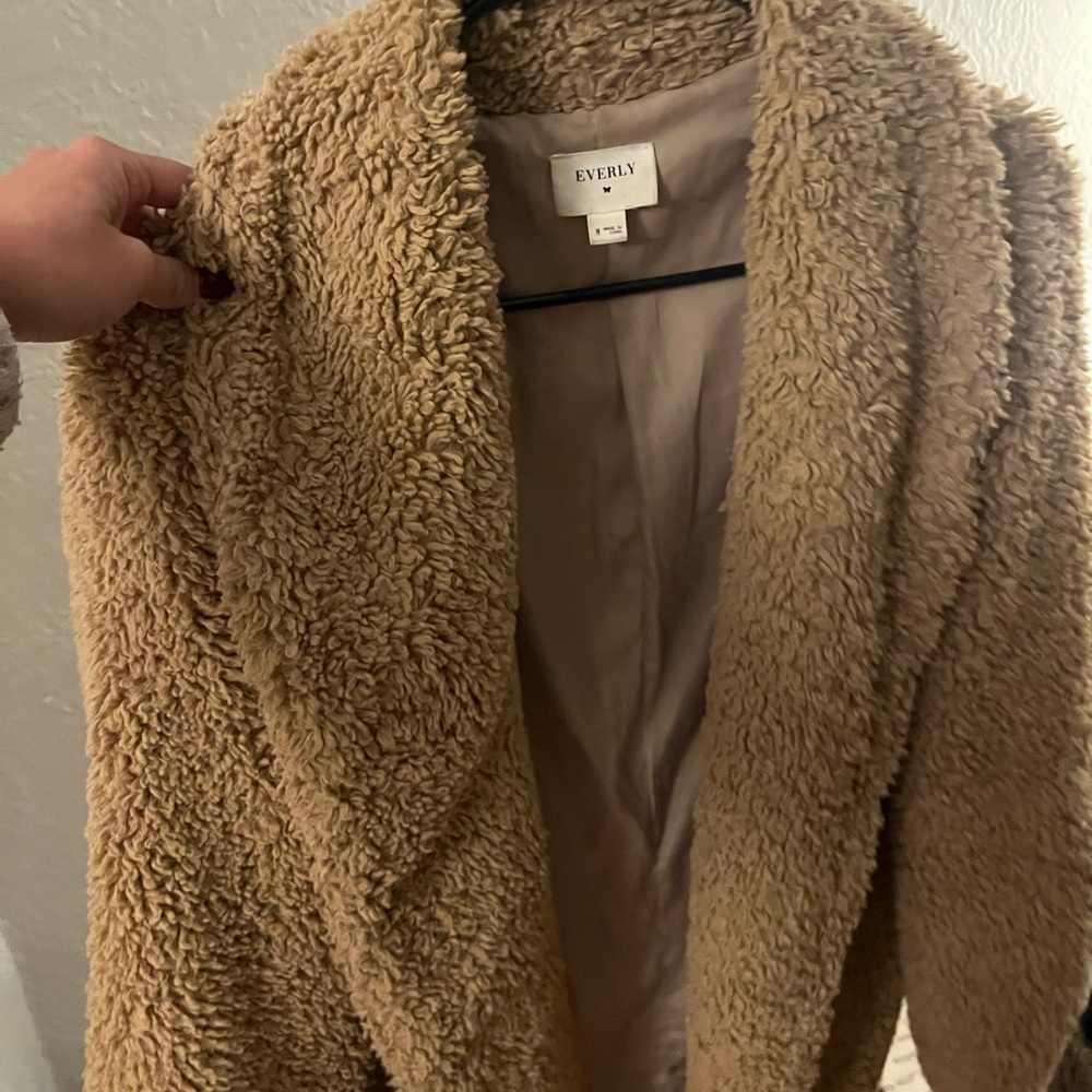Everly Warm Brown Teddy Jacket - image 5